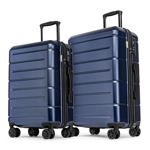 Luggage Sets 2 Piece Suitcase Set Hardshell 20 inch (Navy / 2-Piece Set (20/24))