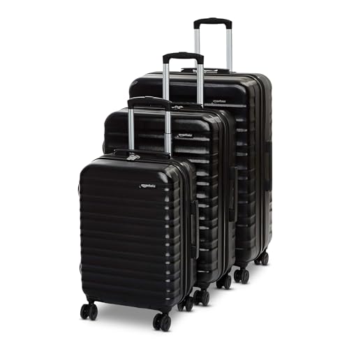 3 Piece Hardshell Luggage Set (Black / 3-Piece Set)