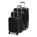 3 Piece Hardshell Luggage Set (Black / 3-Piece Set)