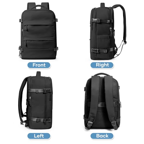 Travel Backpack For Women Men (30l / Black)