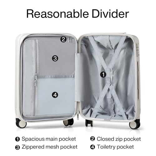 Expandable Hard Shell Luggage Sets (2 Pc Set EXT (20/29) / Ivory White)