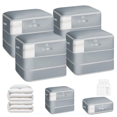 4 Pack Compression Storage Bags (110L-4 Pack / Light Gray)