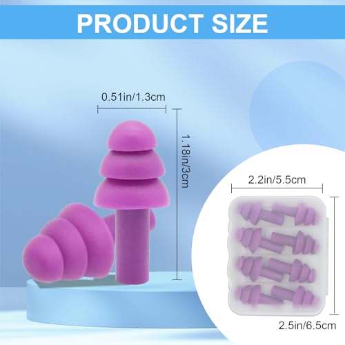 Ear Plugs for Sleeping (Black Blue Purple)