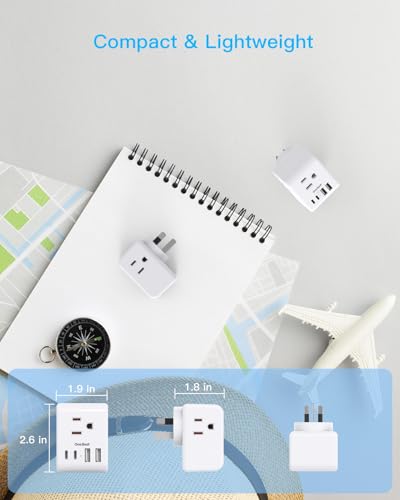 2 Pack Australia New Zealand Travel Plug Adapter