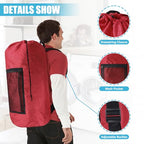 Laundry Bag Backpack (1Pack / Red)