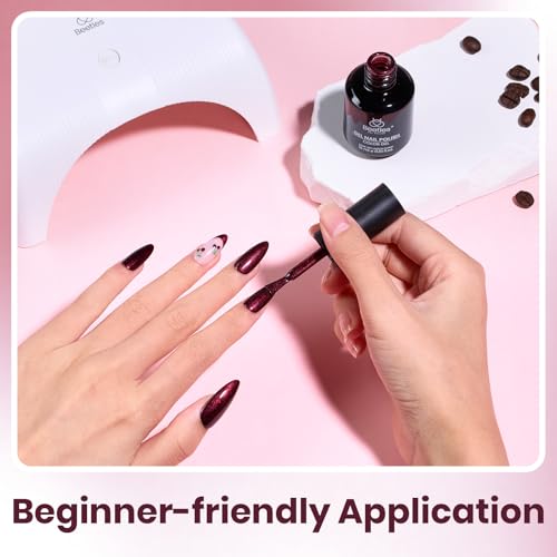 Beetles Burgundy Shimmer Gel Polish (C - Shimmery Red | Cherry Mocha)