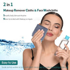 Face Wash Cloths 12 Pack (Slate Blue / 10x10 inch-12 Pack)