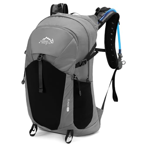 Hiking Hydration Backpack with 2L (Grey-3L Water Bladder)