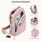 Anti Theft Crossbody Bag for Women Girls (Pink)