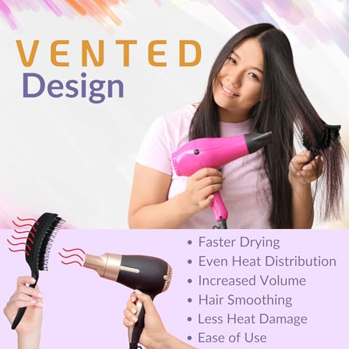 Curved Vented for Blow Drying (White / Large)