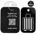 4 Pk Smart QR Code Luggage Tags (Black)