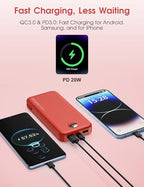 Portable Charger 10000mAh PD20W w (Red)