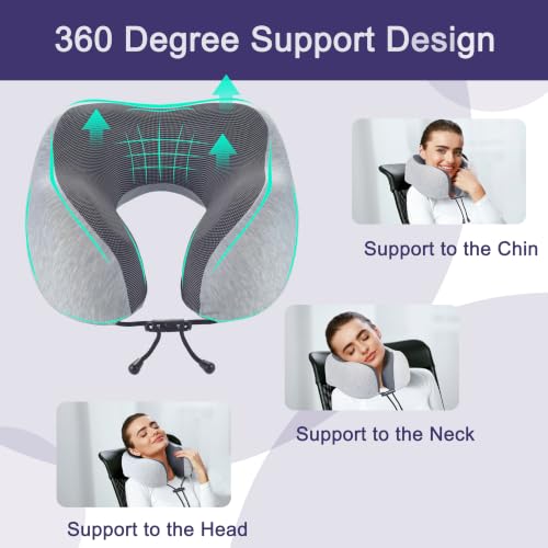 Neck Pillow for Traveling (Light Gray)