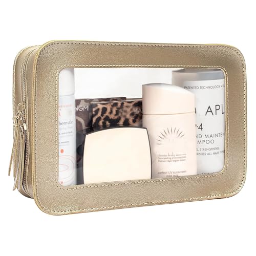 Clear Makeup Bag (GOLD1)