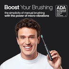 Icon Micro Vibrating Manual Toothbrush (Onyx / 1 Count (Pack of 1))