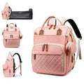 Diaper Bag with Changing Station (Peach Pink)