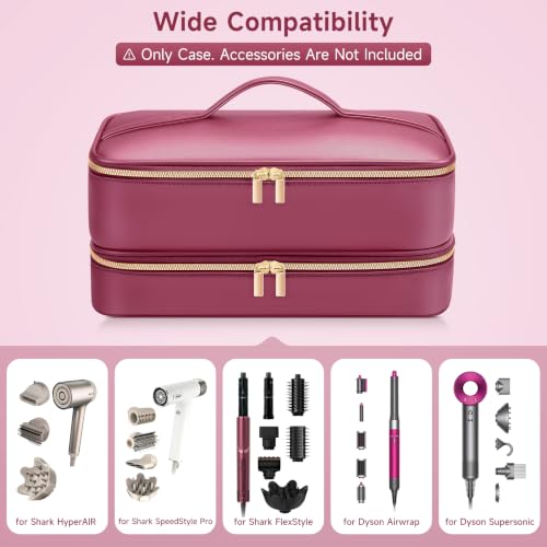 Travel Hair Dryer Case for Shark Flexstyle (Cherry)