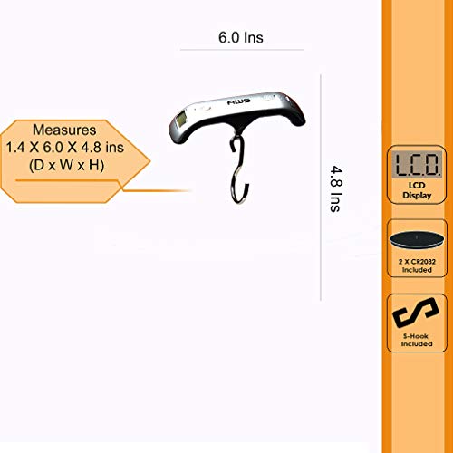 Digital Hanging Luggage Scale for Traveling or Weighing Suitcases