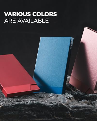 Pop up Card Holder Minimalist Credit Card Holder RFID Blocking Slim Metal Card Case for Men or Women (NEW-Wine)