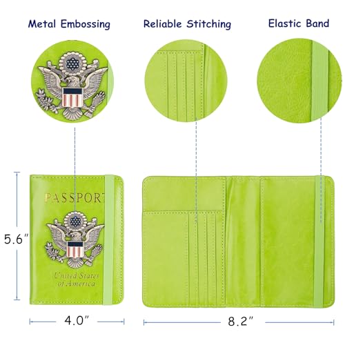 RFID Blocking Passport Holder (Green / Upgraded)