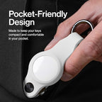 KeySmart Air AirTag Keychain FKM Silicone Key Holder (White)