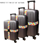 Luggage Straps for Suitcases Adjustable Travel Belt (Multicolored honeycomb)