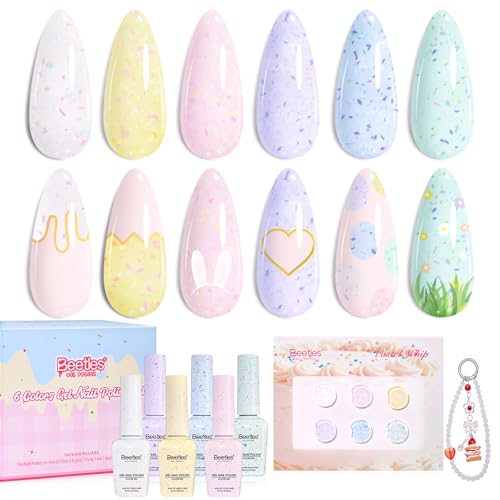 Beetles Pastel Gel Nail Polish Set (A - Pink Yellow Blue | Easter Pastel Whip)