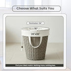 LFH Home Cotton Rich Canvas Extra Large Laundry Bag with Handle (28”x36” / White)
