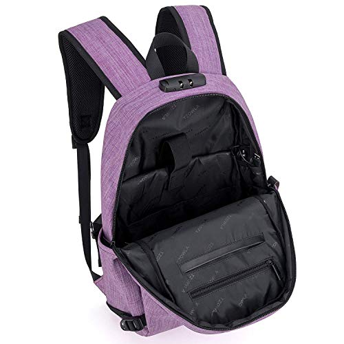 Travel Laptop Backpack Water Resistant Anti (Standard 17.3 inch / Purple)