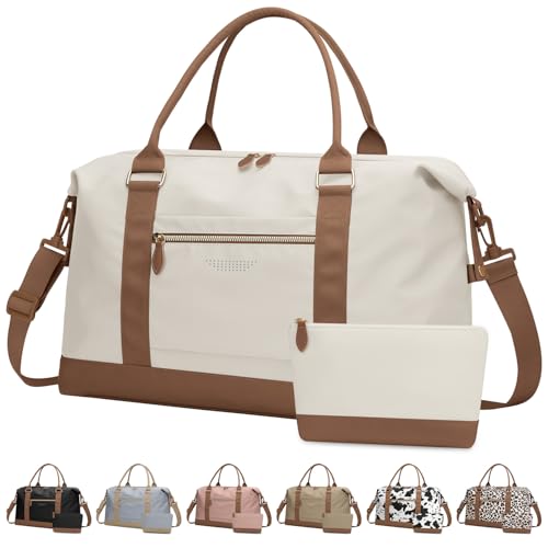 Women Travel Duffle Bags (Beige / X-Large)
