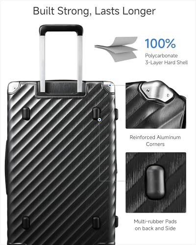 28 Inch Trunk Luggage with Spinner Wheels (Blue / Trunk-Large 28-Inch)