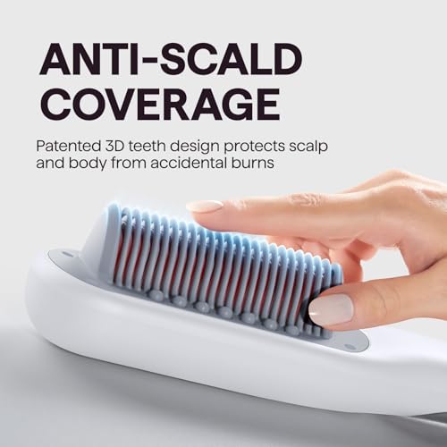 Pro Steam Hair Straightener Brush Steamline Pro Straightener Brush (White)
