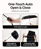 Repel Windproof Travel Umbrella (Black + Red 1-Pack / Standard)