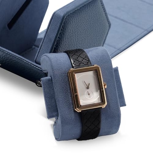 Single Watch Box Blue Hexagonal (Blue / 1-Slot)