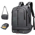 16 Inch Laptop Backpack Water Resistant Carry On Daypack Backpack Anti Theft Travel Rucksack Backpack with Shoe Compartment Shoulder Strap for Men Women (Grey)