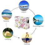 Large Beach Bags Totes Canvas Tote Shoulder Bag Soft Wave Water Resistant Bags for Gym Travel Daily Ocean (Flamingo)