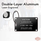 Personalized Luggage Tags for Suitcases (Pure Text-black-largename)