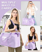 Dance Gym Duffel Bag Gifts for Girls Teen (Purple / T)