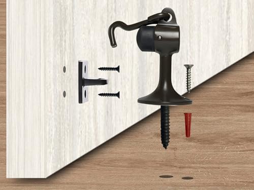 Solid Brass Door Stop (2 Pack / Oil-Rubbed Bronze(3-15/16"))