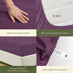 100% Egyptian Cotton Twin XL Size Sheets Set (Twin XL / 10 - Plum)