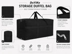 Extra Large Canvas Storage Duffle Bag (370L - 56"l x 15"w x 27"h / Canvas Black)