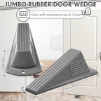 8 Pcs Jumbo Door Stoppers Heavy Duty Rubber Doorstop (Gray)