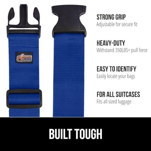 Heavy Duty Luggage Straps for Suitcase (Blue)