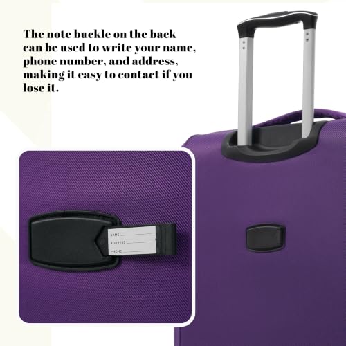 4 Piece Expandable Luggage Set (Softside Luggage(22/26/30) / Purple+18IN)
