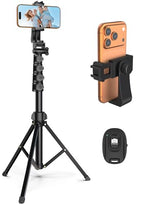64” Tripod for Cell Phone & Camera with Remote and Phone Holder (64 in)