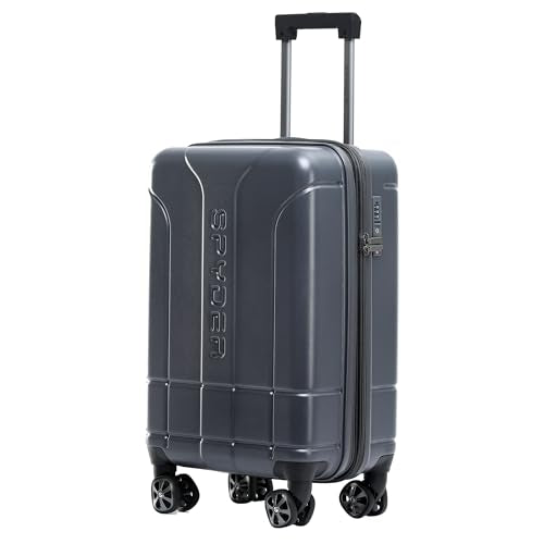 Carve 20 Inch Carry On Expandable Hardside Upright Suitcase with 360° Spinner Wheels (Gray / Carry-On)