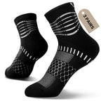 Ankle Compression Socks Women Men Plantar Fasciitis Relief 3 Pairs (Large / Black(3 Pairs))