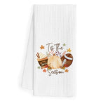 Fall Pumpkin Spice Coffee Football Dish Towels (Tis Season)