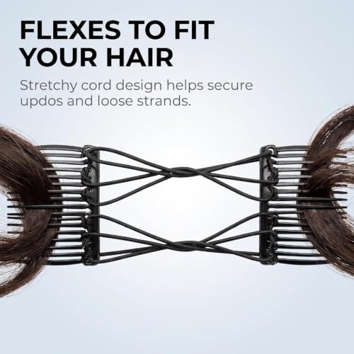 2Pcs Stretchy Comfy Hair Comb Clips