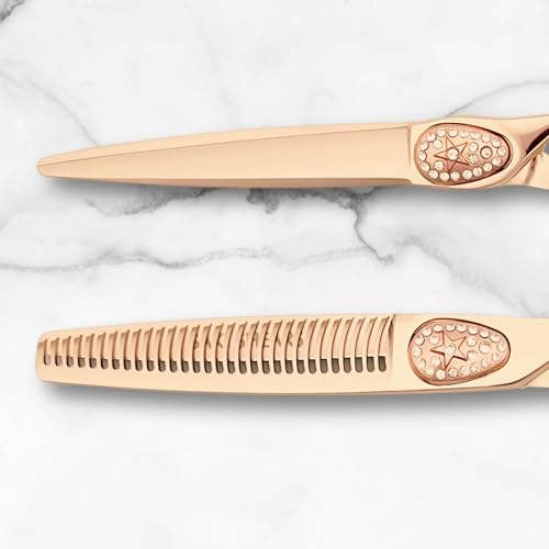 Gold Hair Scissors for Professional Hairdressers (Set of Hair Shears)